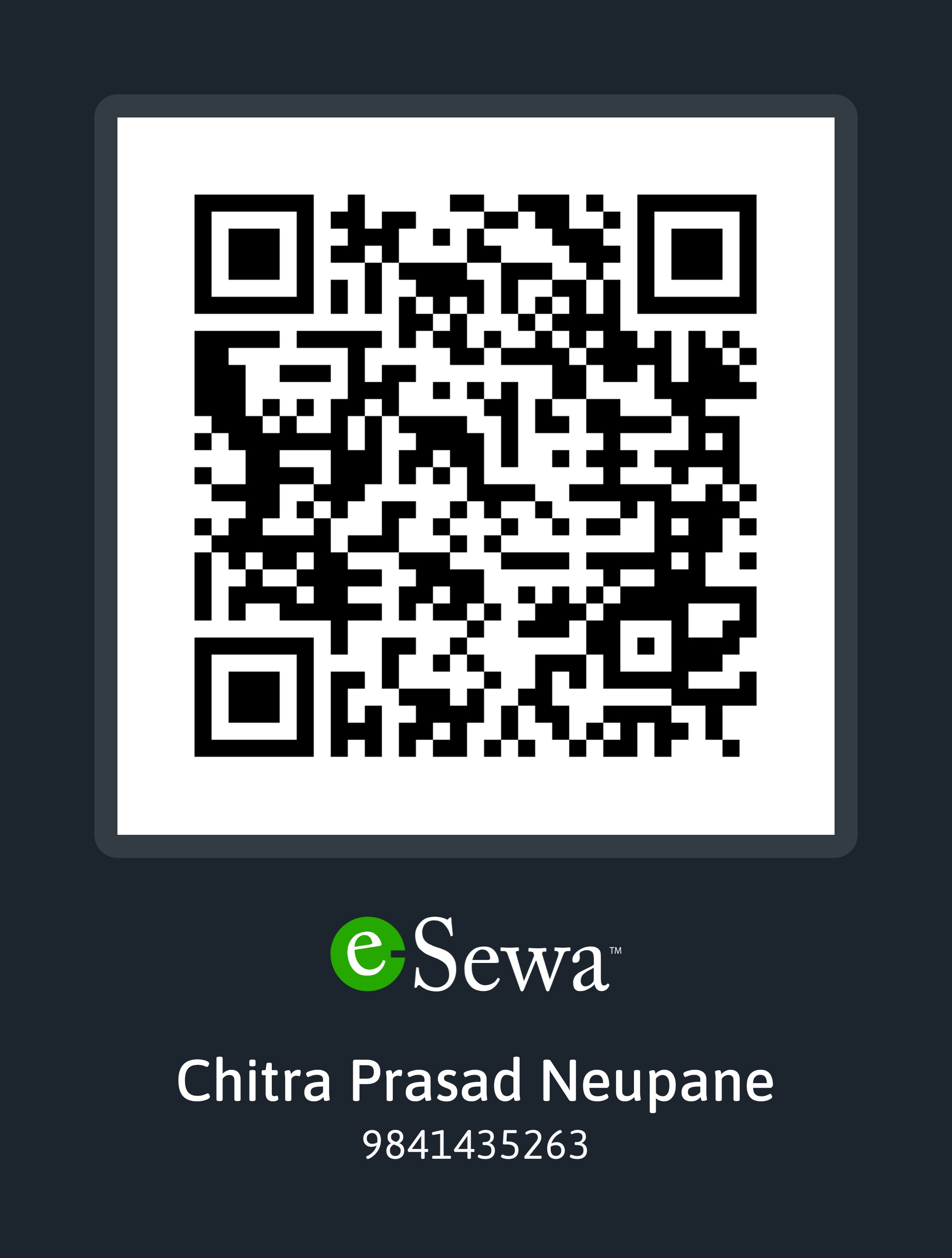 MeroEngineering eSewa payment QR code